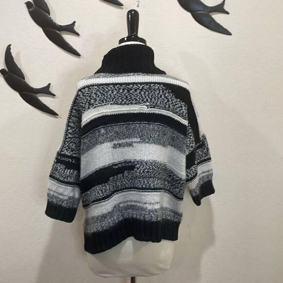 Derek Lam 10 Crosby Mixed Wool Blend Striped Pullover Turtleneck Sweater - M/L - Picture 6 of 8